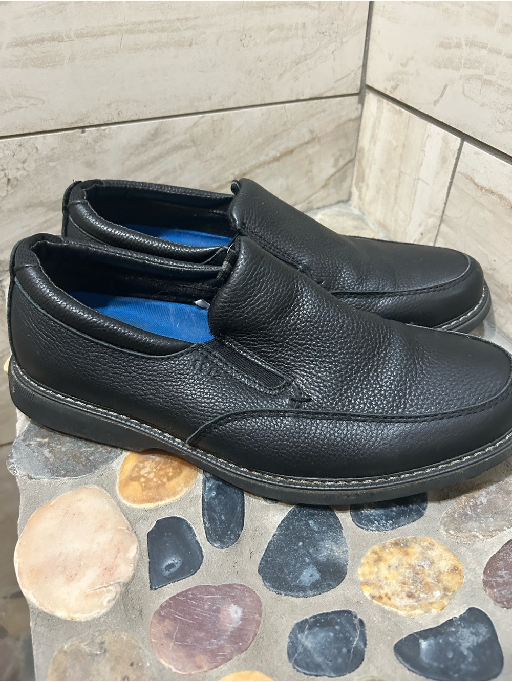 Nunn Bush +Bloom Men's Black Slip-On Casual Leather Shoes 9.5M